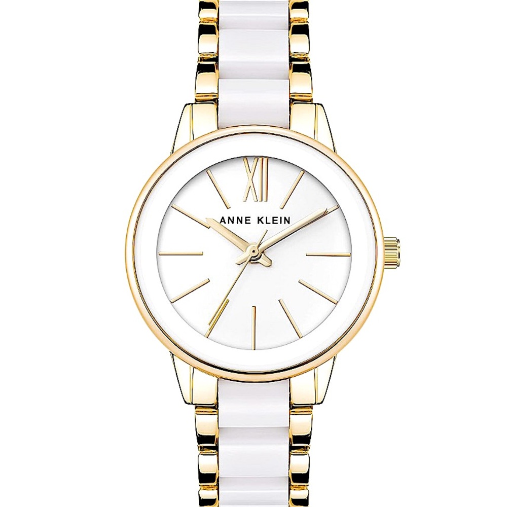 NEW White & Gold ANNE KLEIN WATCH with GIFT BOX